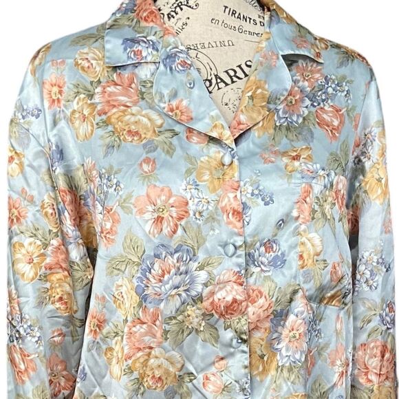 Vintage Radiadic Fashiodi Floral Front Button Sleepwear/Lounge Wear in Size M - Picture 6 of 12